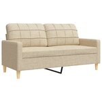 vidaXL Ensemble de canapés 3 Pièces crème tissu