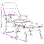 vidaXL Chaise longue de pêche avec pieds à boue réglables pliable vert