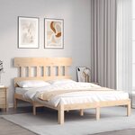 vidaXL Cadre de lit sans matelas 140x190 cm bois de pin massif