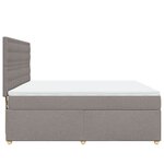 vidaXL Sommier à lattes de lit avec matelas Taupe 180x200 cm Tissu
