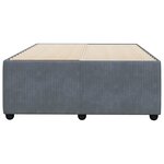 vidaXL Cadre de lit sans matelas gris foncé 120x200 cm velours