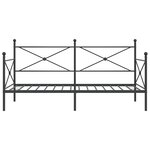 vidaXL Lit de repos sans matelas noir 100x200 cm acier