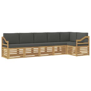 vidaXL Ensemble de canapés d'extérieur 6 pc Blanc et anthracite