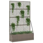 vidaXL Cache-pot de jardin Gris 105 x 30 x 170 cm Métal