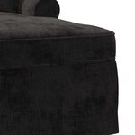 vidaXL Chaise lounge avec jupe avec coussin Noir 157 x 91 x 91 cm ARES