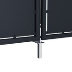 vidaXL Portail de jardin Acier 350 x 75 cm Anthracite