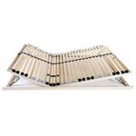 vidaXL Sommier à lattes sans matelas avec 28 lattes 7 zones 140x200 cm
