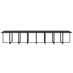 vidaXL Ensemble à manger de jardin 17 Pièces coussins noir résine tressée