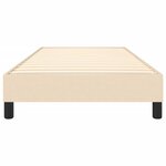 vidaXL Cadre de lit à ressorts crème 90x200 cm tissu