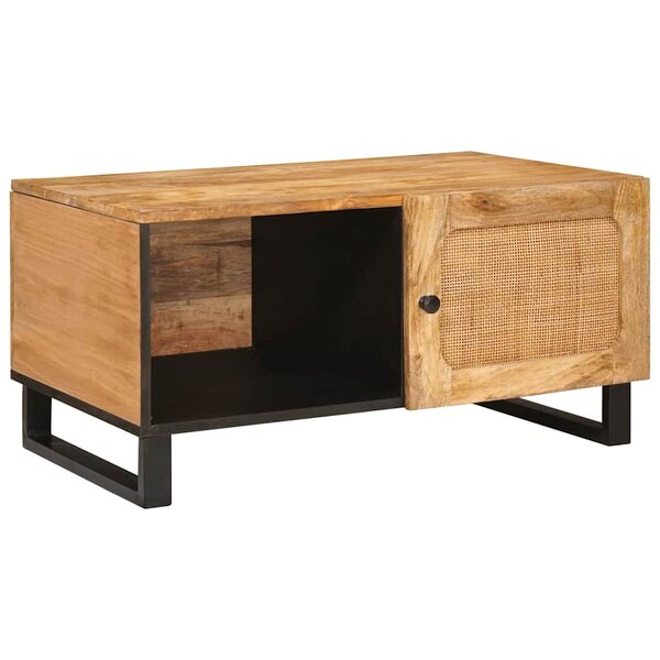 vidaXL Table basse Naturel 80 x 50 x 40 cm Bois de mangue massif