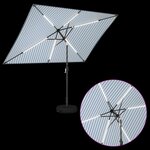 vidaXL Parasol de jardin avec lampes LED 200 x 300 cm Polyester