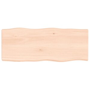 vidaXL Dessus de table bois massif non traité bordure assortie