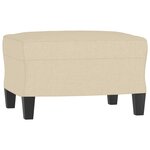 vidaXL Ensemble de canapés 3 Pièces avec coussins Crème Tissu