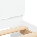 vidaXL Cadre de lit avec tête de lit et LED blanc 160x200 cm