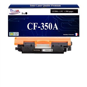 T3AZUR - Toner compatible avec CF350A pour HP LaserJet Pro MFP M176n M177fw - Noire