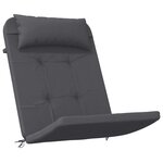 vidaXL Coussins de chaise adirondack lot de 2 anthracite tissu oxford