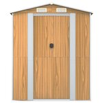 vidaXL Abri de jardin Marron clair 192x1021x223 cm Acier galvanisé
