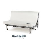 Banquette convertible tissu noir + 2 coussins noirs 140 x 99 x Hauteur 98 cm