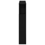 vidaXL Tête de lit LED avec étagère Chêne noir 100 x 18.5 x 103.5 cm