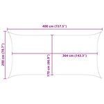 vidaXL Voile d'ombre Gris clair et blanc 4 x 2 m