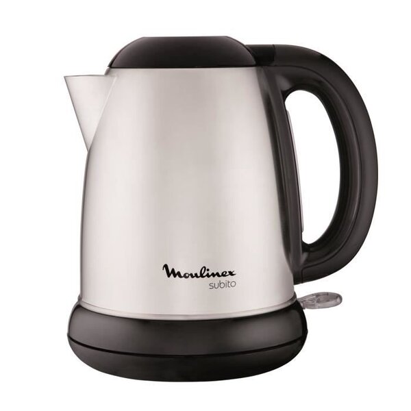 Mmoulinex by540d10 subito bouilloire électrique  1 7 l  inox  bouilloire sans fil  base 360°  niveau d'eau visible - noir