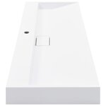 vidaXL Lavabo 120x46x11 cm Fonte minérale/marbre Blanc