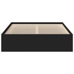 vidaXL Cadre de lit sans matelas noir 135x190 cm