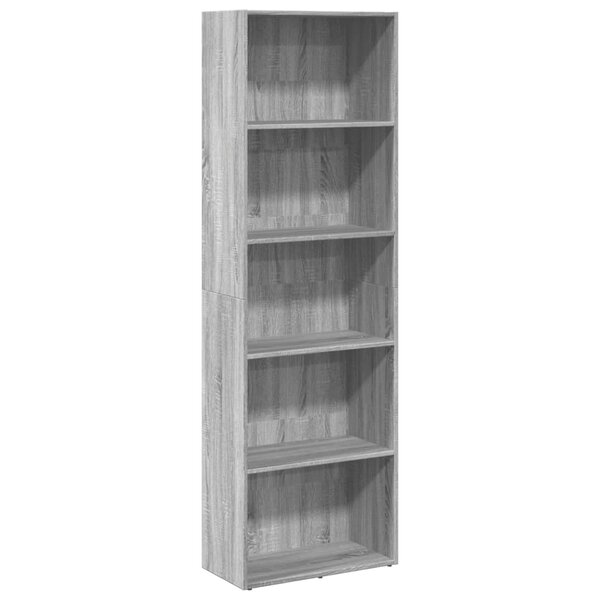 vidaXL Bibliothèque sonoma gris 60x30x189 cm bois d'ingénierie