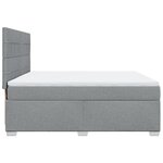 vidaXL Sommier à lattes de lit avec matelas Gris clair 180x200cm Tissu