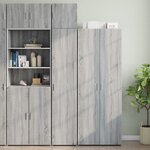 vidaXL Armoire de rangement mince sonoma gris 40x42 5x225 cm
