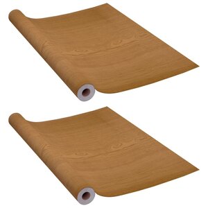 vidaXL Films autoadhésifs pour portes 2 Pièces Chêne clair 210x90 cm PVC