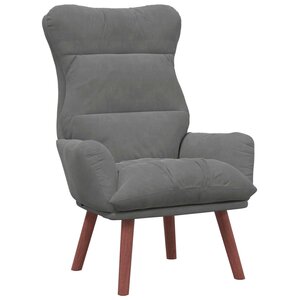 vidaXL fauteuil Gris foncé 69 x 74 x 93 cm Velours