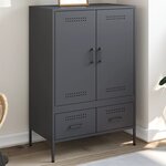 vidaXL Buffet haut anthracite 68x39x101 5 cm acier laminé à froid