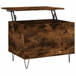 vidaXL Table basse Chêne fumé 60x44 5x45 cm Bois d'ingénierie