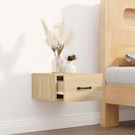 vidaXL Table de chevet murale Chêne sonoma 35x35x20 cm