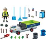 PLAYMOBIL 71433 - Agent d'entretien voirie avec véhicule électrique