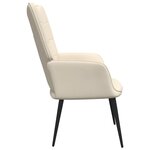 vidaXL Chaise de relaxation avec tabouret Crème Tissu