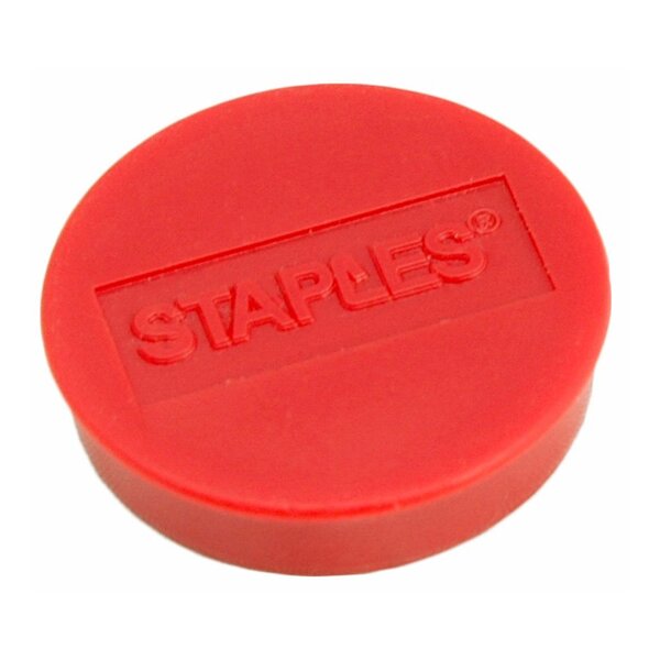 Aimants ronds 10 mm rouges, poids supporté 4 g, paquet de 10 (boîte 10 unités)