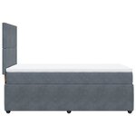 vidaXL Sommier à lattes de lit et matelas Gris foncé 80x200 cm Velours