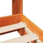 vidaXL Cadre de lit sans matelas cire marron 150x200cm bois pin massif