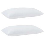 vidaXL Couette avec Oreillers 3 Pièces Blanc Microfibre et Plumes D'oie