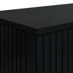 vidaXL Table console Rayé Noir 101 x 29 x 74 cm Bois d’ingénierie