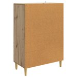 vidaXL Buffet Chêne artisanal 66 x 34 5 x 95 cm Bois d'ingénierie