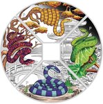 Pièce de monnaie en Argent 1 Dollar g 31.1 (1 oz) Millésime 2025 SNAKE