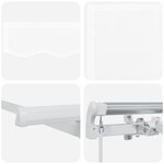 vidaXL Auvent Rétractable Blanc 250x200 cm 250 x 200 cm 2 5 x 2 m