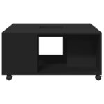 vidaXL Table basse noir 80x80x40 cm bois d'ingénierie