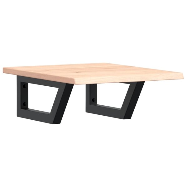 vidaXL Étagère de vasque murale acier et bois de chêne massif