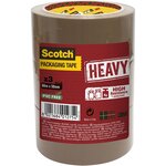 Pack de 3 Rubans Adhésif d'emballage HEAVY 50 mm x 66 m Marron SCOTCH