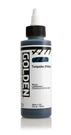 Encre Acrylic High Flow Golden IV 119ml Turquoise (Phthalo )