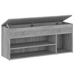 vidaXL Banc à chaussures Sonoma gris 105x30x45 cm Bois d'ingénierie